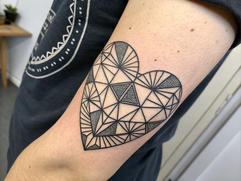 Geometric-Heart-Tattoo