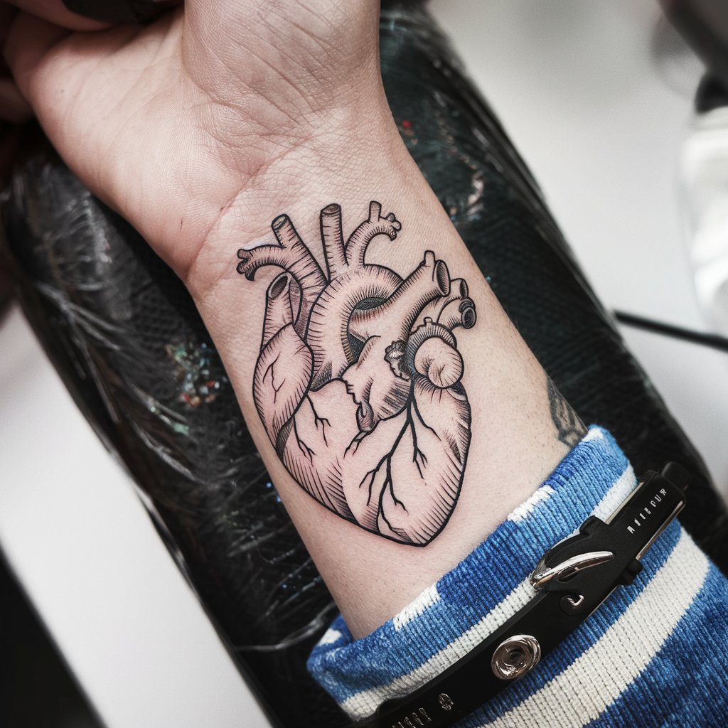 Human Heart Tattoo