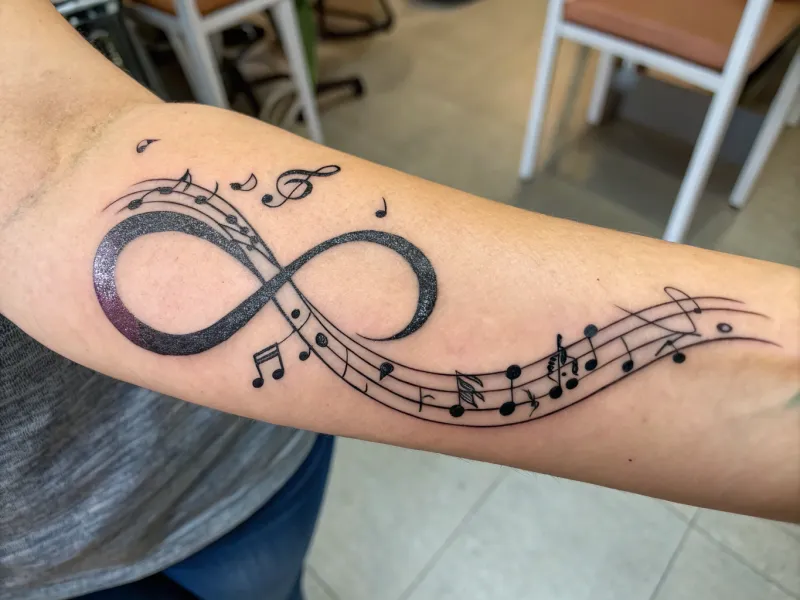 Infinito y notas musicales