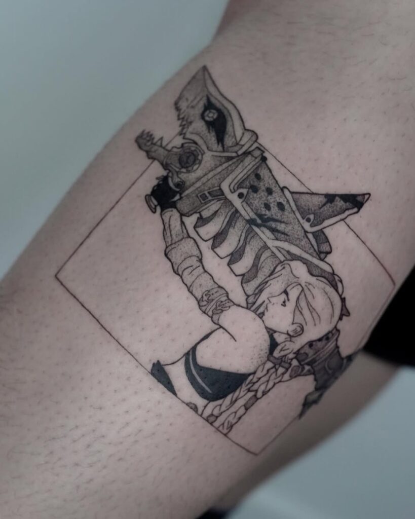 Tatuaggio della sfiga e delle lische di pesce