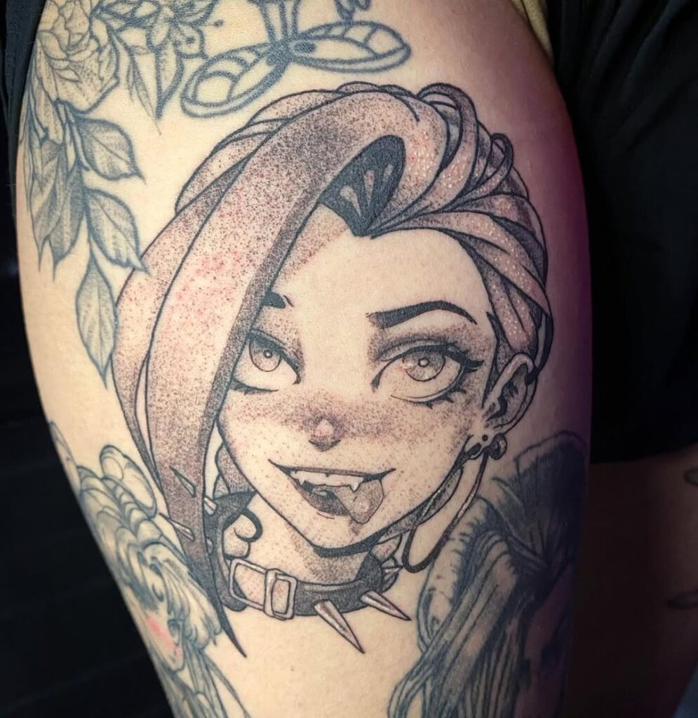 Tatuaggio Jinx Dotwork