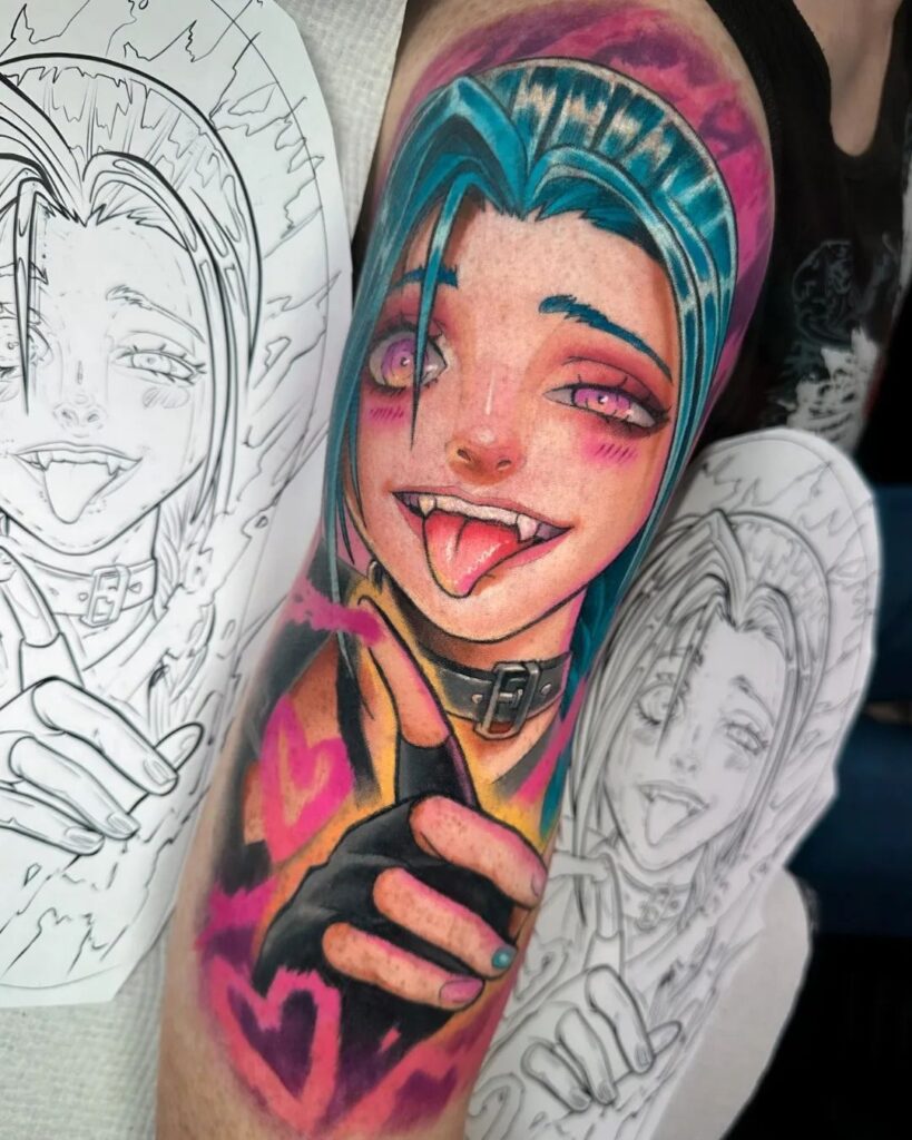 Tatuaggio Jinx LOL