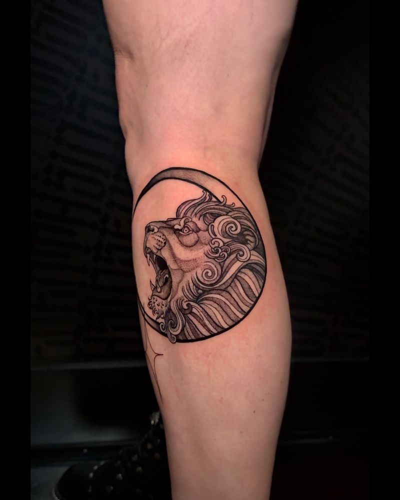 Tatuaje de león Leo