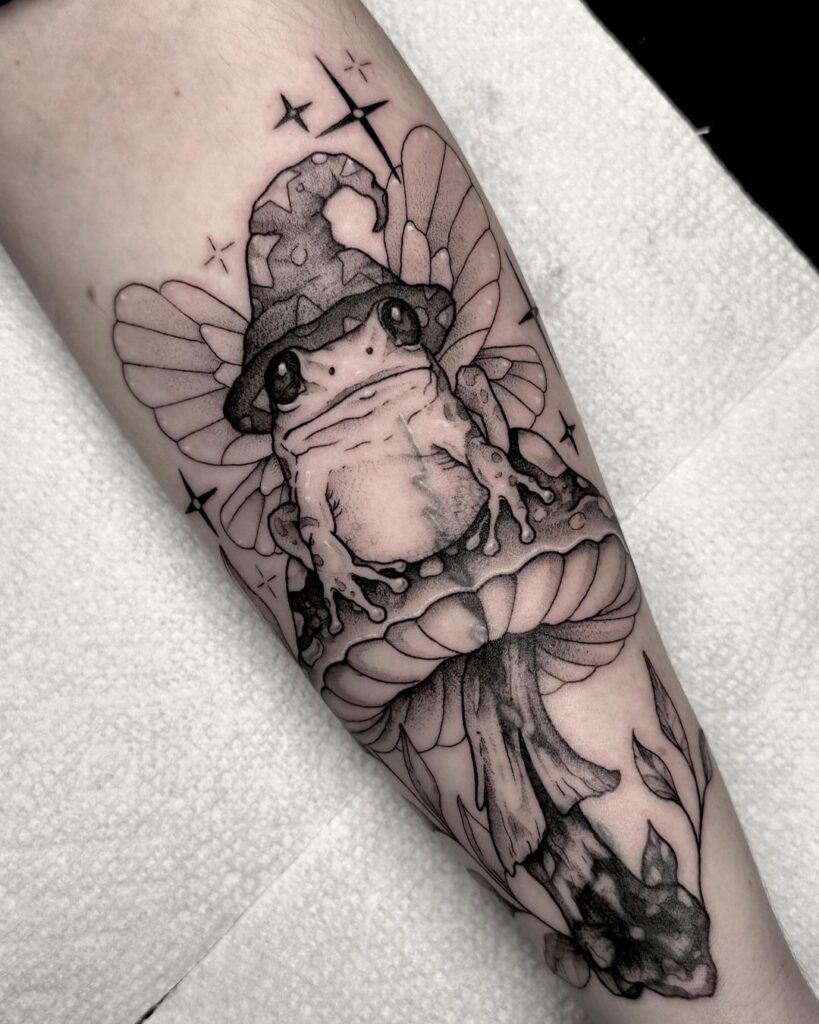 Tatuaggio magico della rana