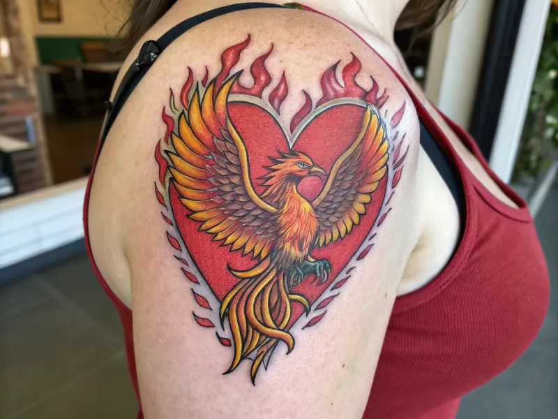 Phoenix-Heart-Tattoo