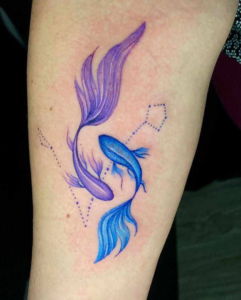 Tatuaje de pez Piscis