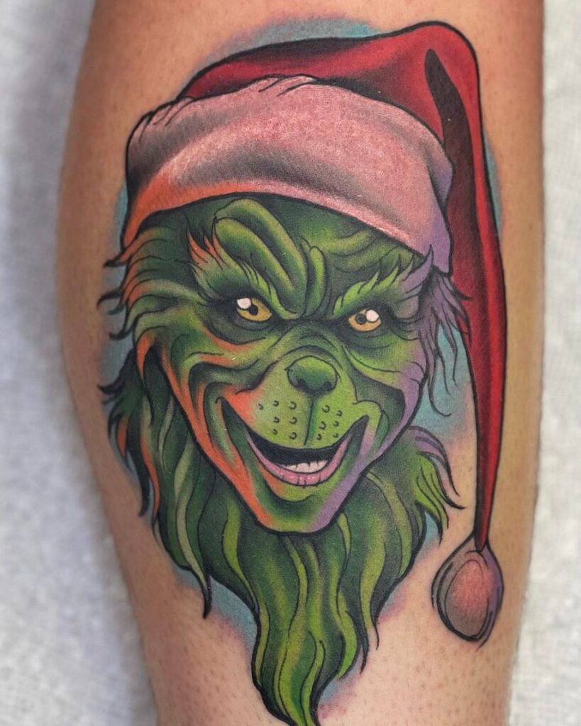 Realistic Grinch Tattoo