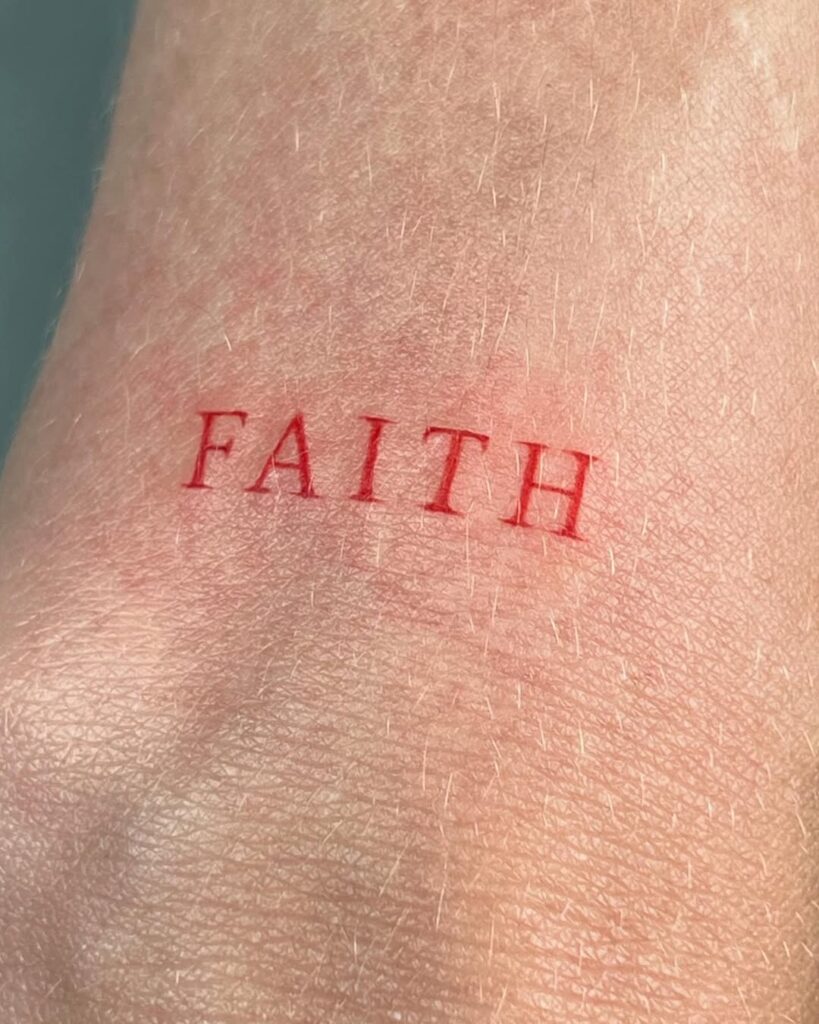 Small Word Faith Tattoo