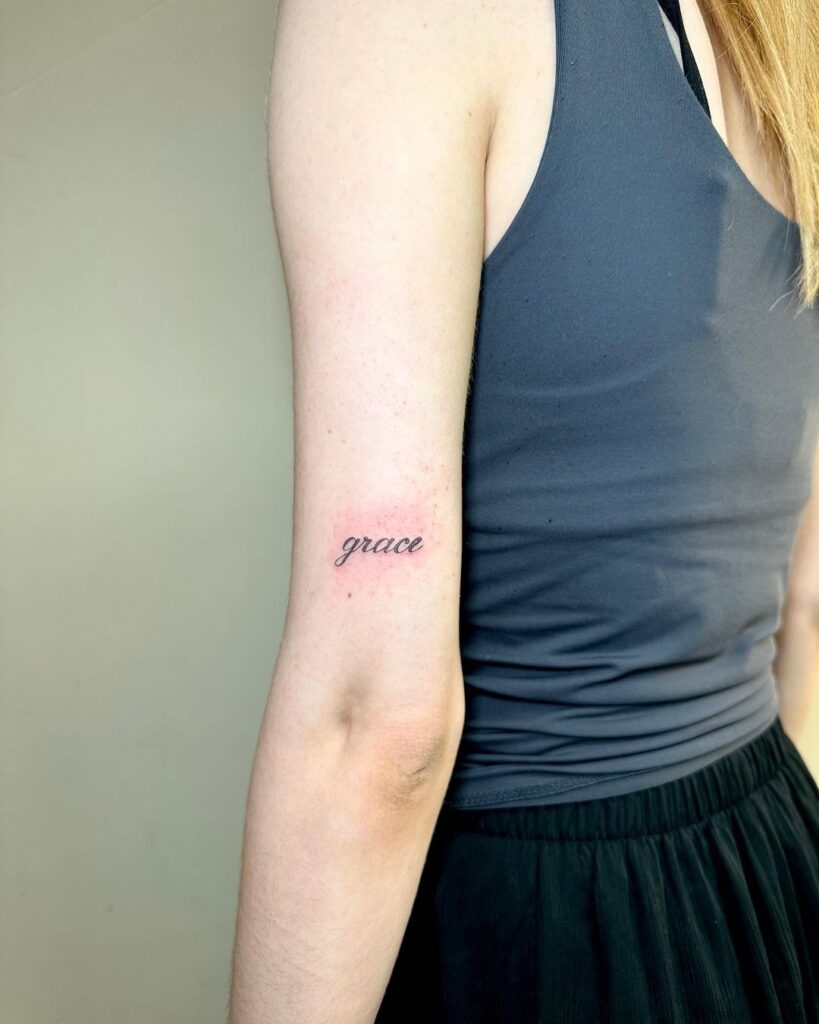 Small Word Grace Tattoo