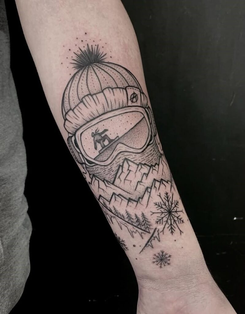 Tatuaggio di snowboard