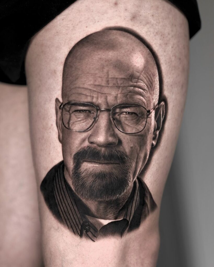 Tatuaggio con ritratto di Walter White