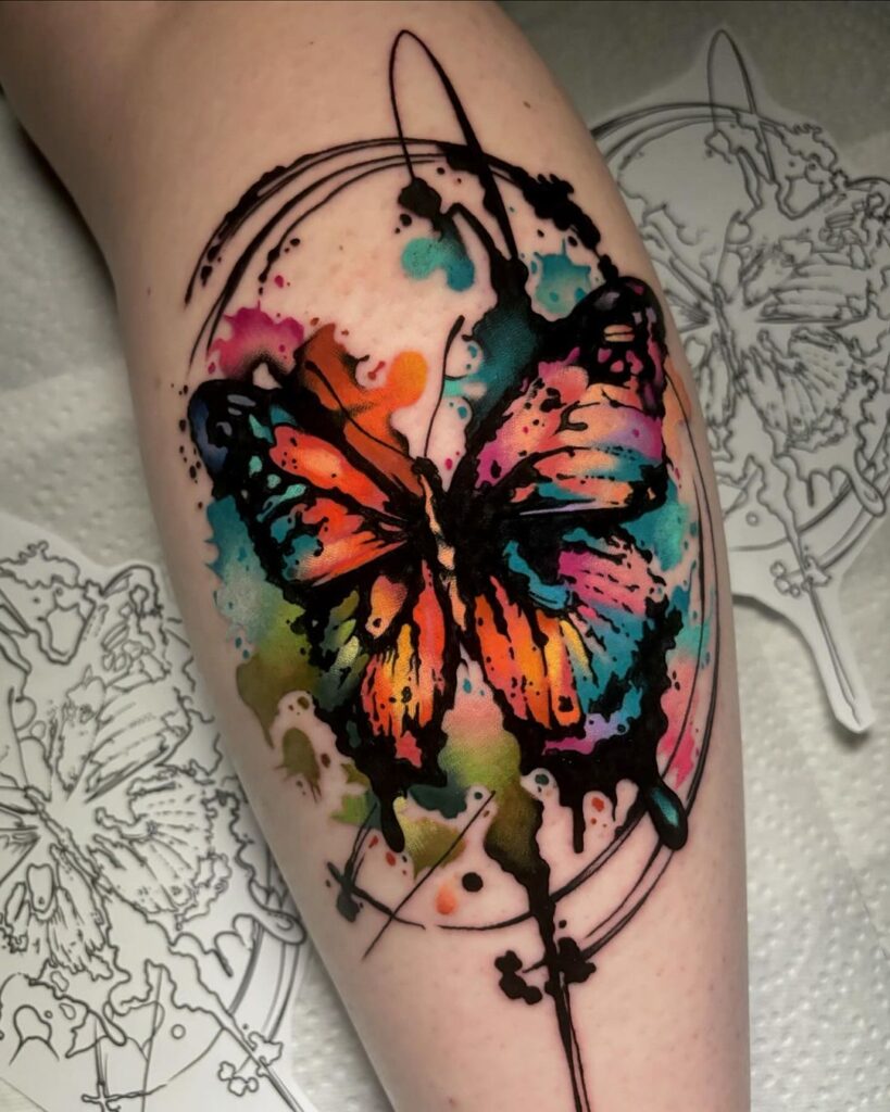 Watercolor Tattoo Style