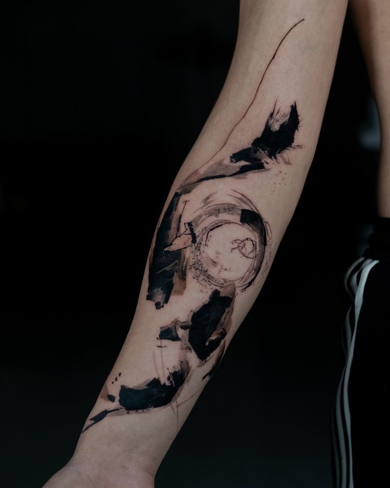 Tatuagem abstrata de Yin Yang