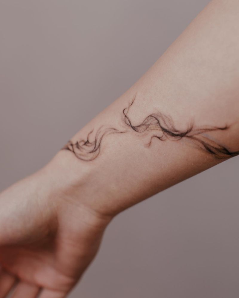 Artistic Abstract  Wrist Wrap Tattoo