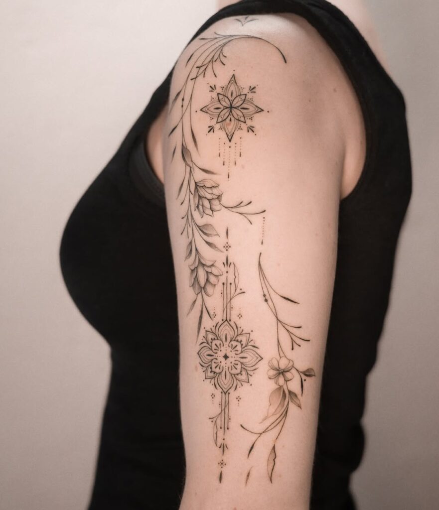 Boho Half Sleeve Tattoo