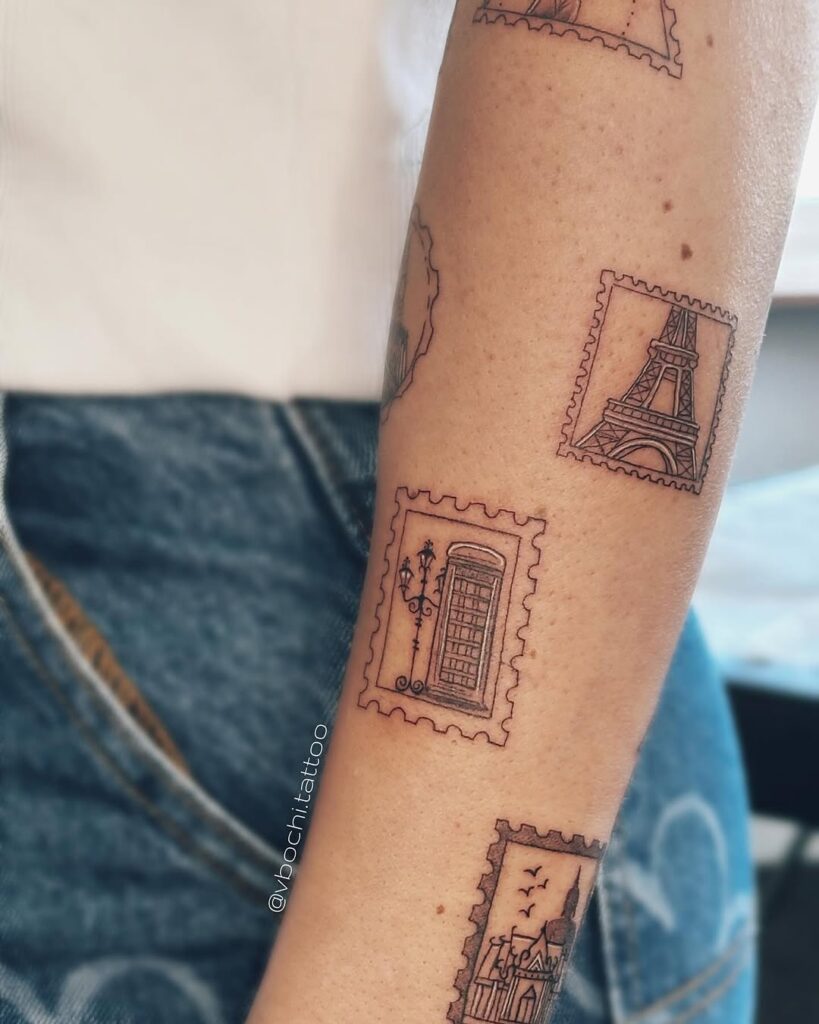 Collection Of Stamp Tattoos