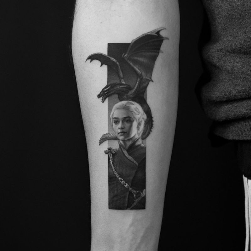 Tatuagem de Daenerys Targaryen Cultura Pop