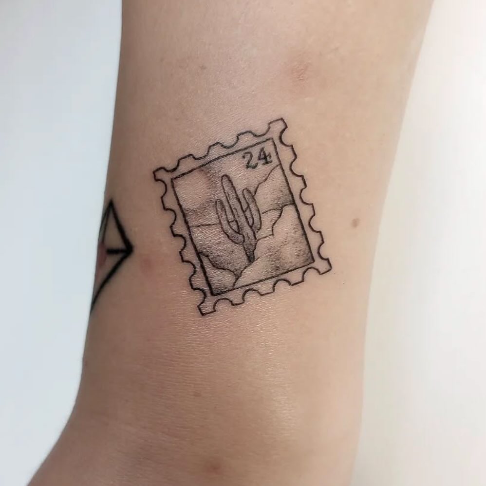 Desert Stamp Tattoo