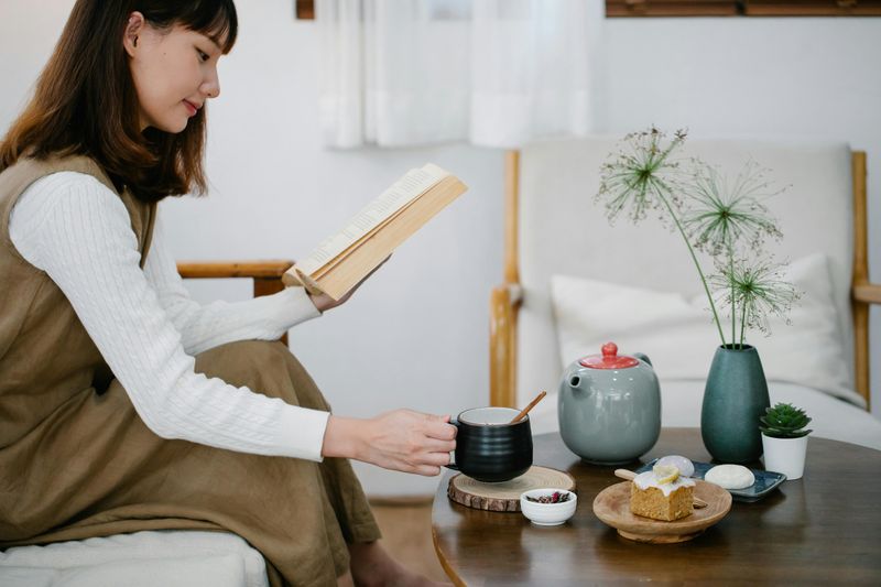 Enjoying Quiet Evenings with Books and Tea