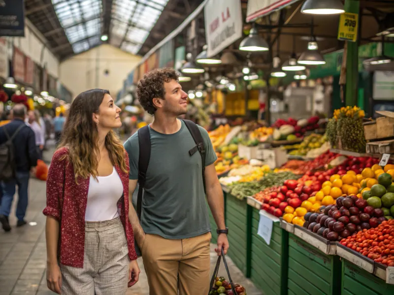 Explorar un mercado agrícola