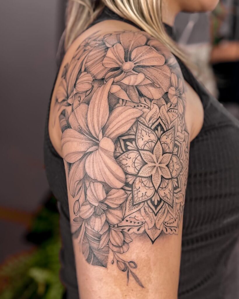 Floral Mandala Tattoo