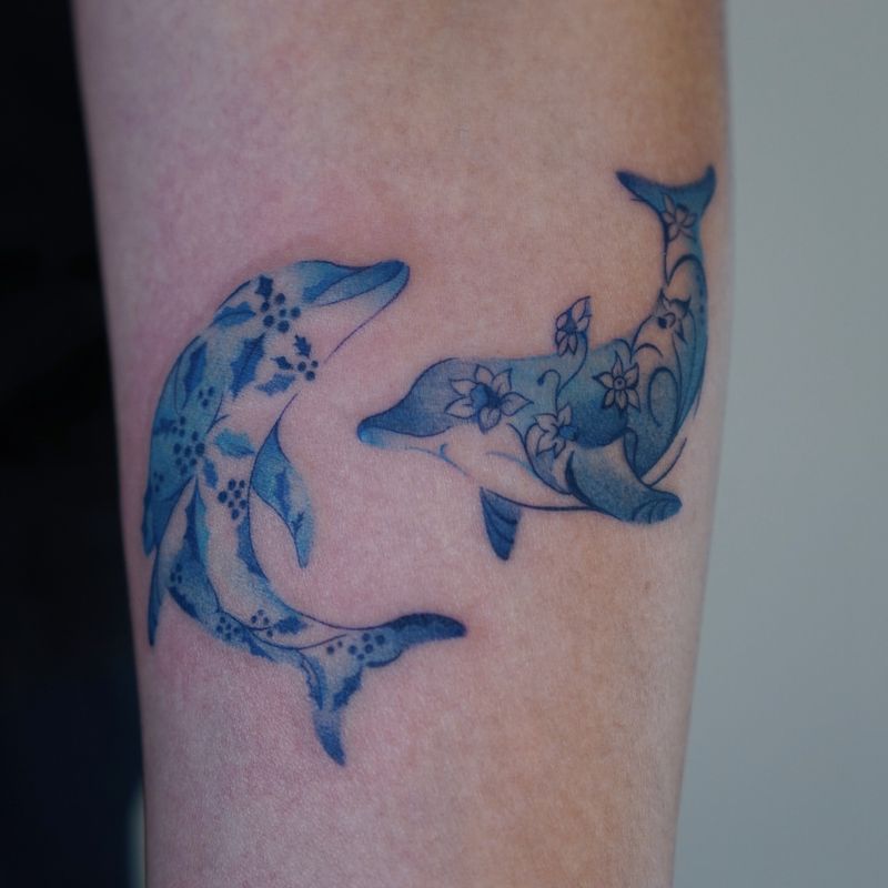 Graceful Dolphin Tattoo