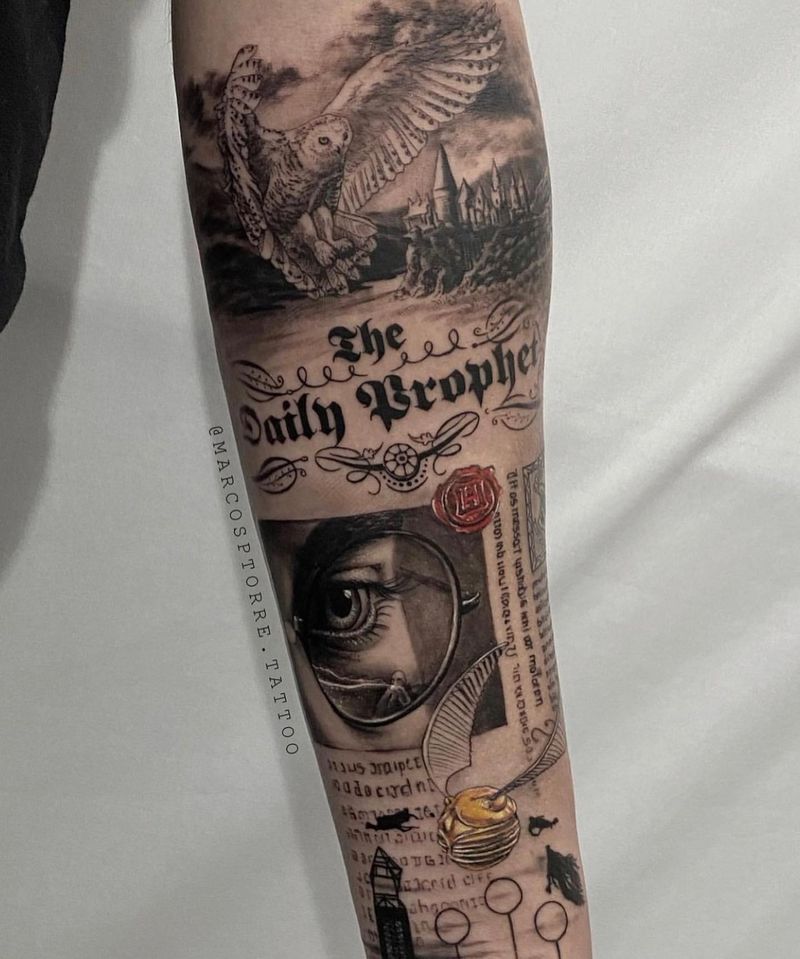 Tatuagem da cultura pop de Harry Potter