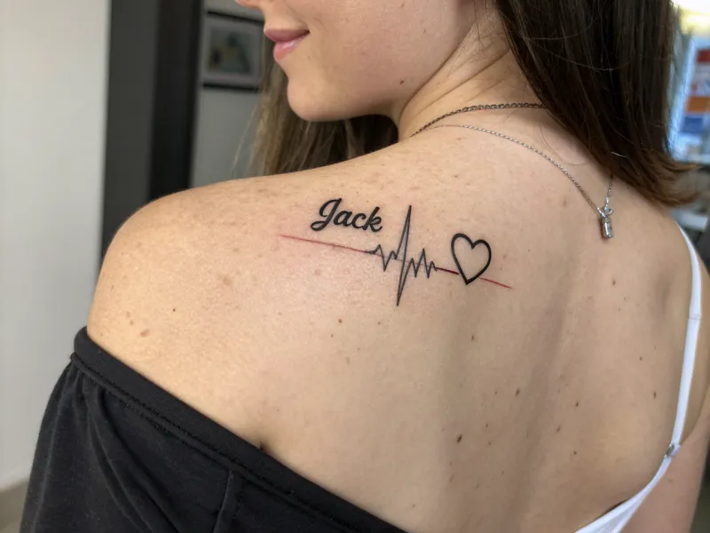 Tatuaje del nombre Heartbeat