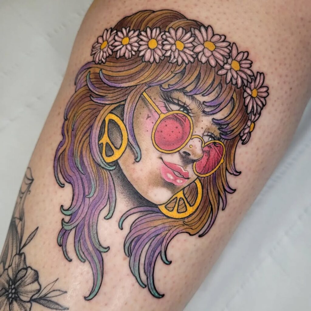 Hippie Girl Tattoo