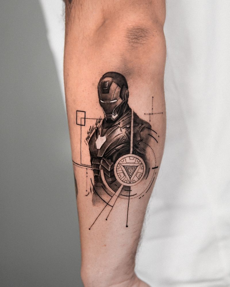 Tatuagem de cultura pop do Iron Man