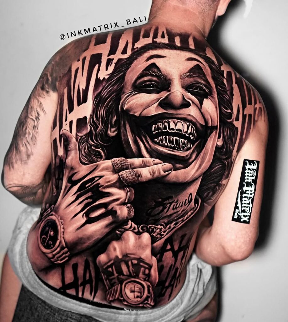 Joker Back Tattoo