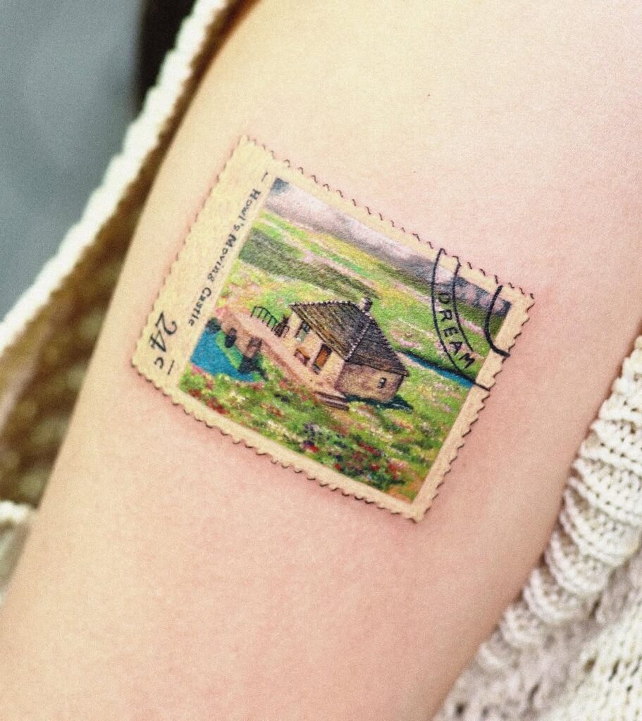 Landscape Stamp Tattoo