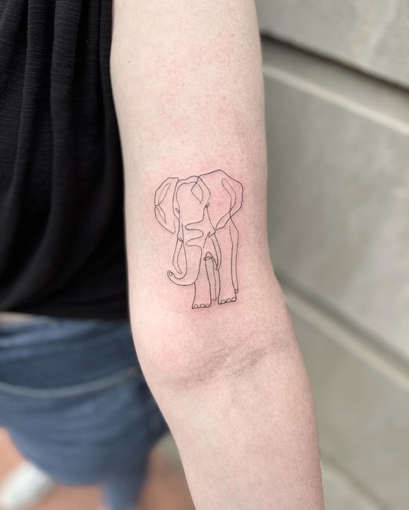 Line Art Elephant