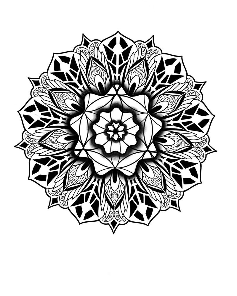 Plantilla de tatuaje Mandala