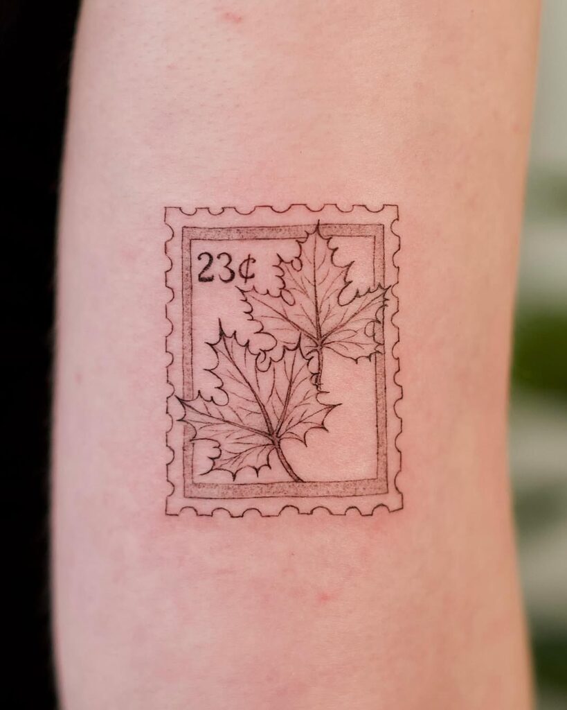 Maple Stamp Tattoo