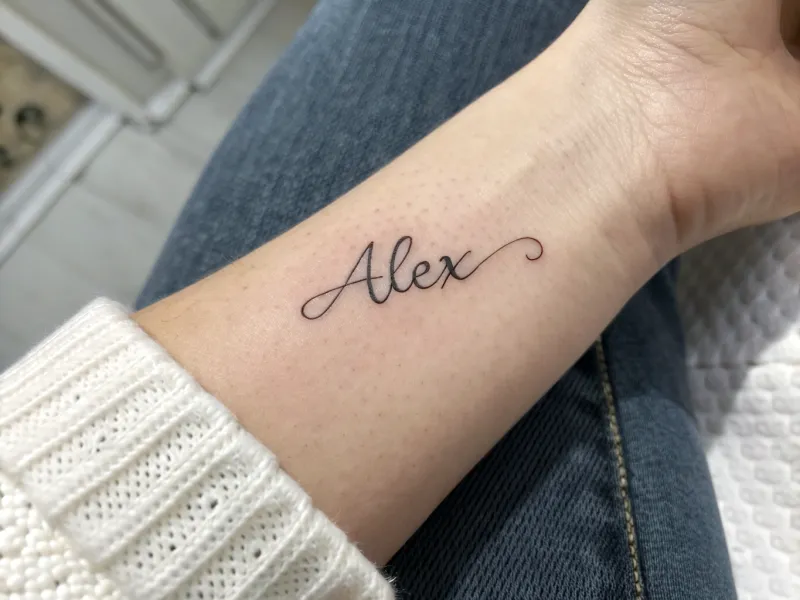 Tatuaje minimalista con guión