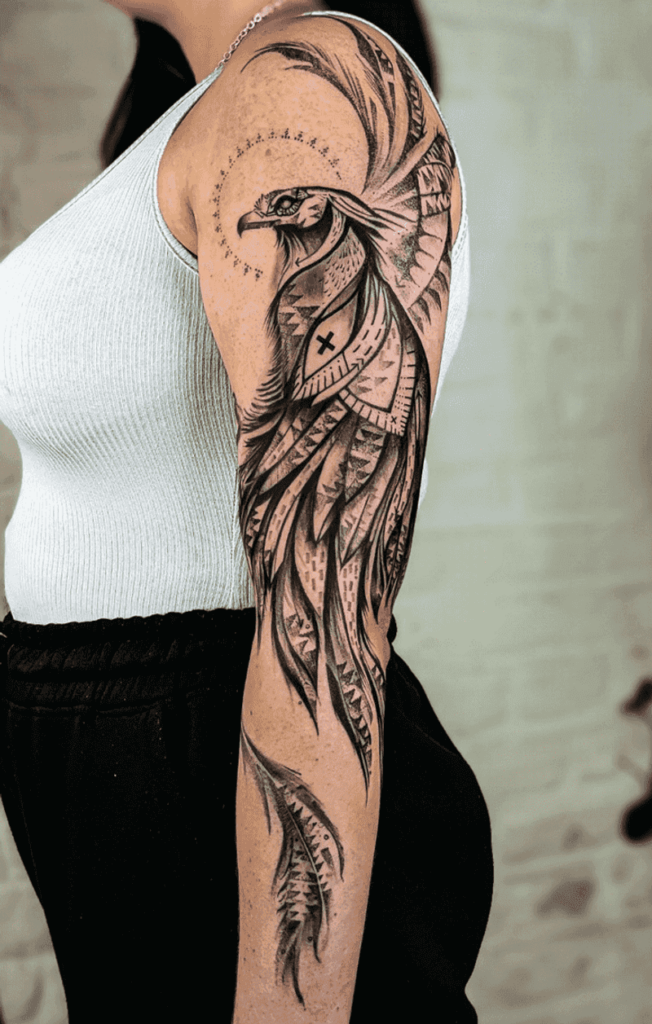 Phoenix Arm Wrap Tattoo