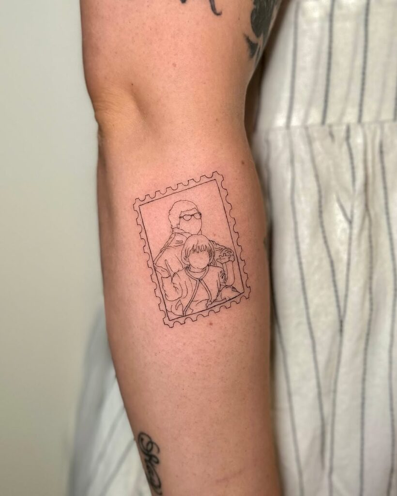 Portrait Stamp Tattoo