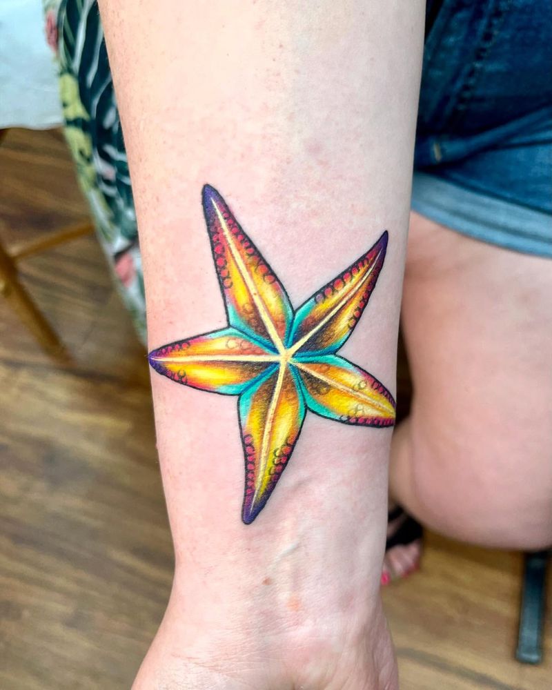 Radiant Starfish Tattoo