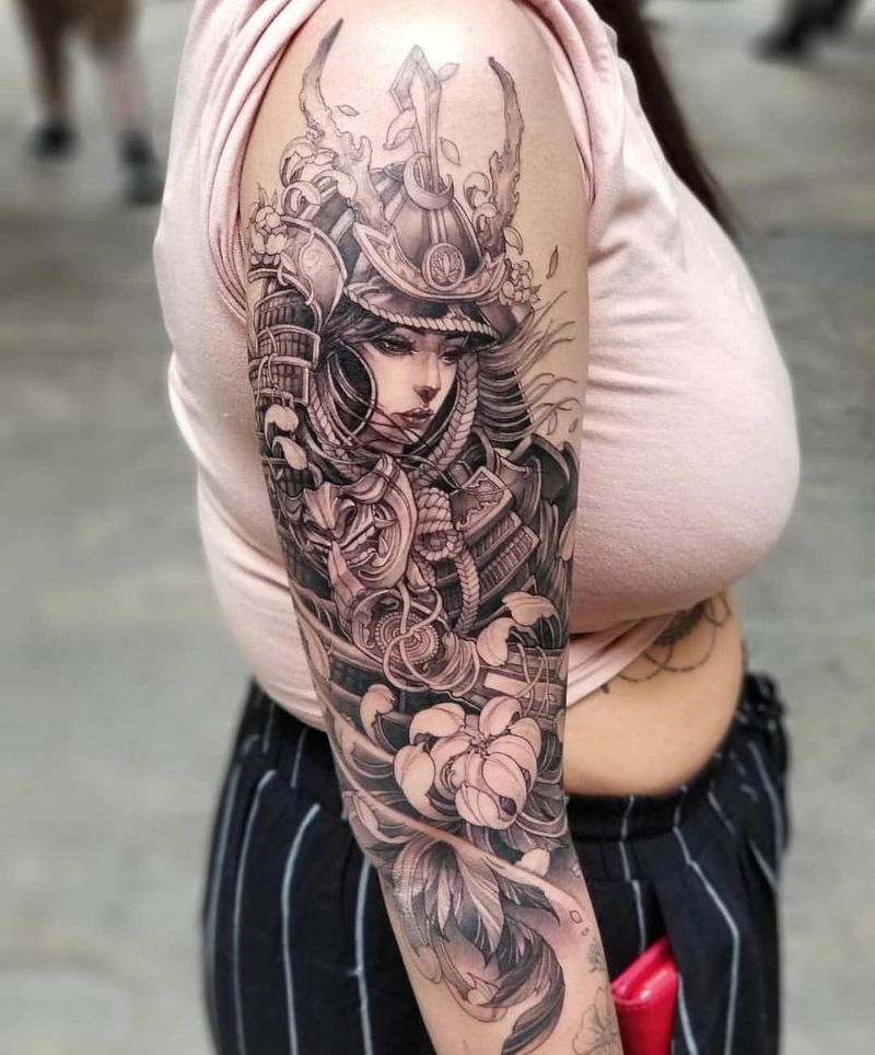 Samurai Arm Wrap Tattoo