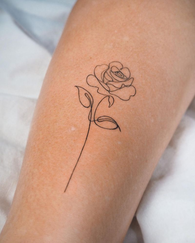 Single Line Rose