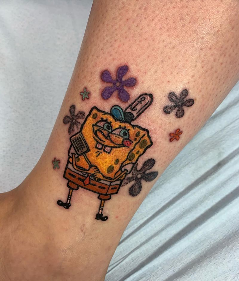 Tatuagem de cultura pop do SpongeBob SquarePants