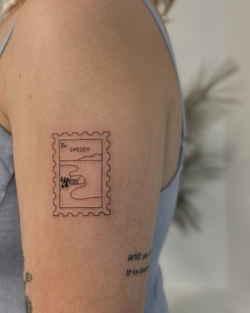 Sweden Stamp Tattoo