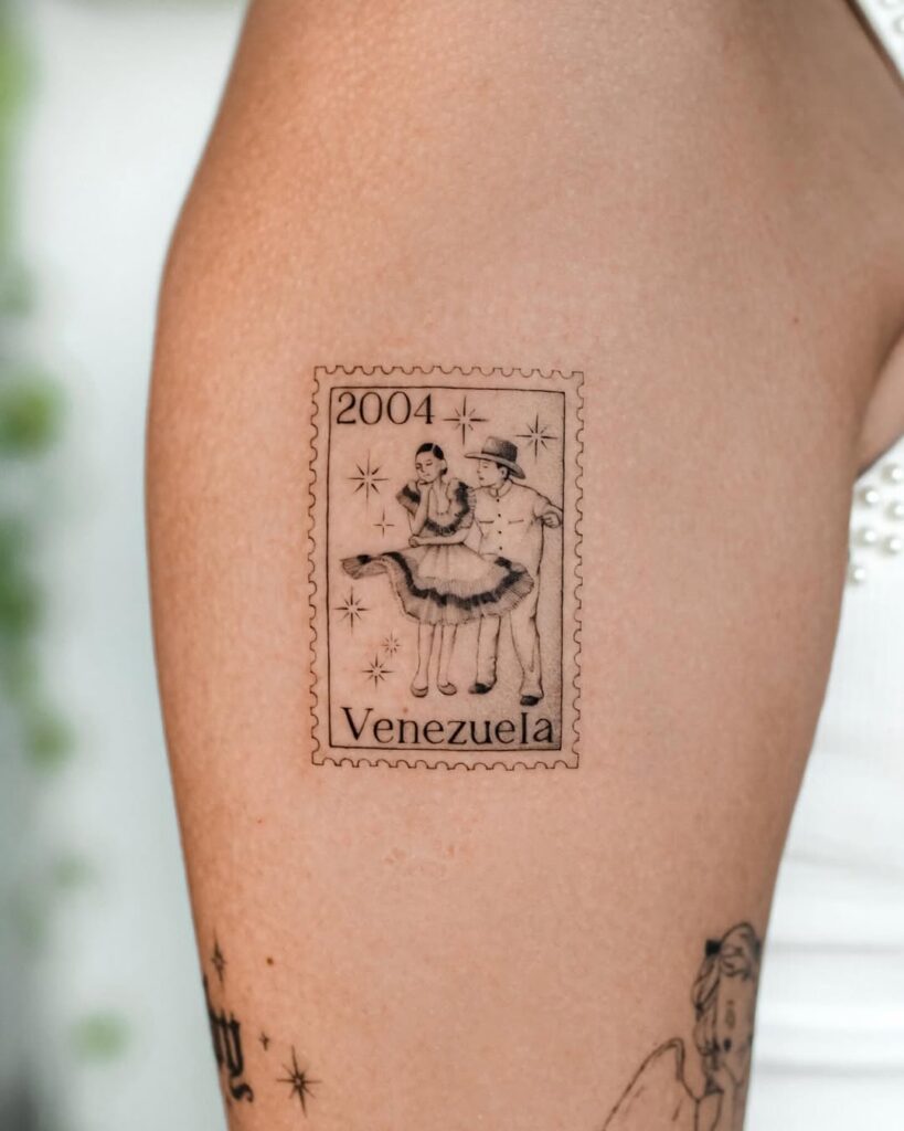 Venezuela Stamp Tattoo