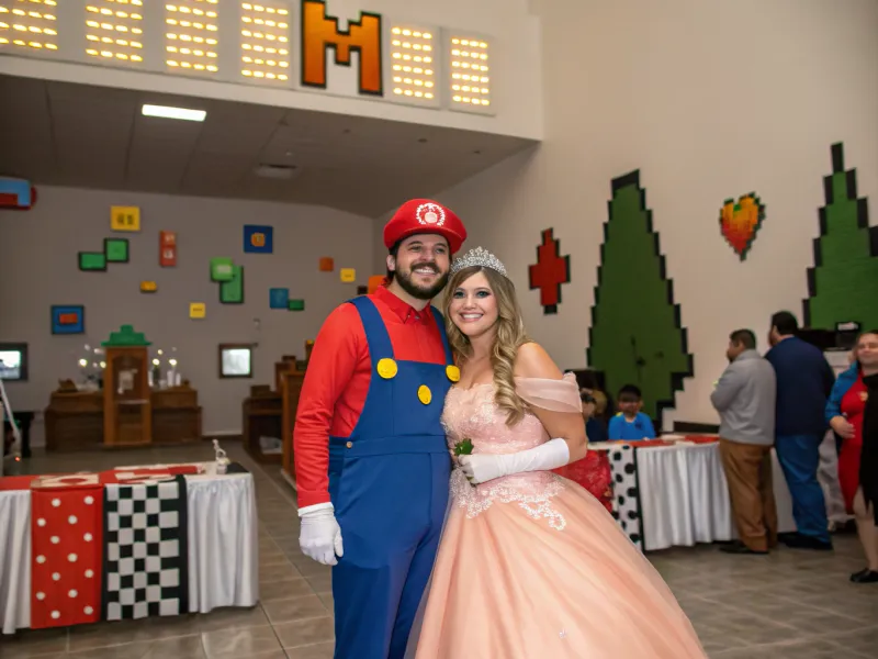 Celebraciones matrimoniales con temática de videojuegos