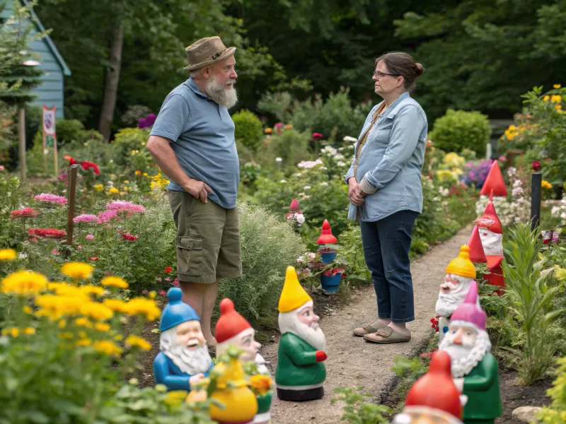 Il gioco dello gnomo da giardino