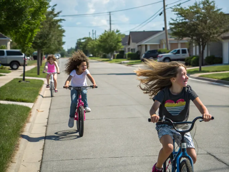 Riding Bikes Without Helmets