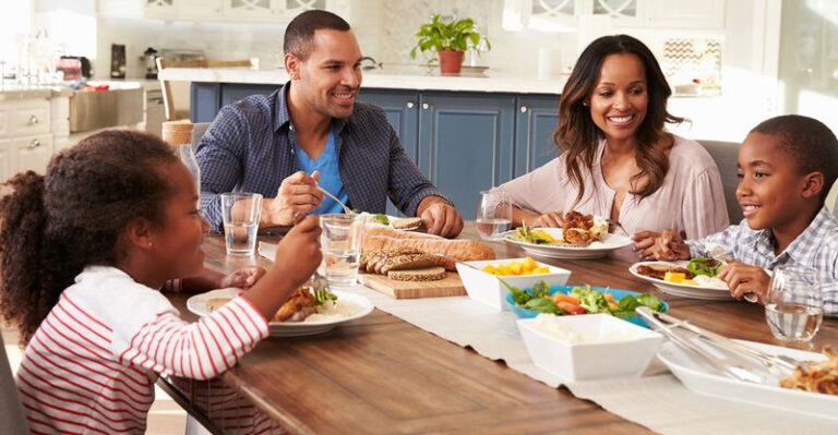 Family eating