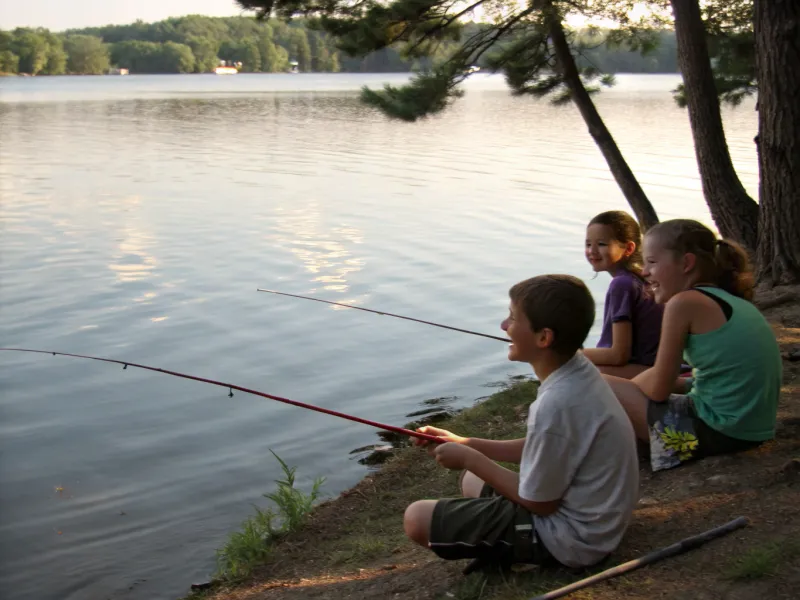 Fishing with Homemade Poles