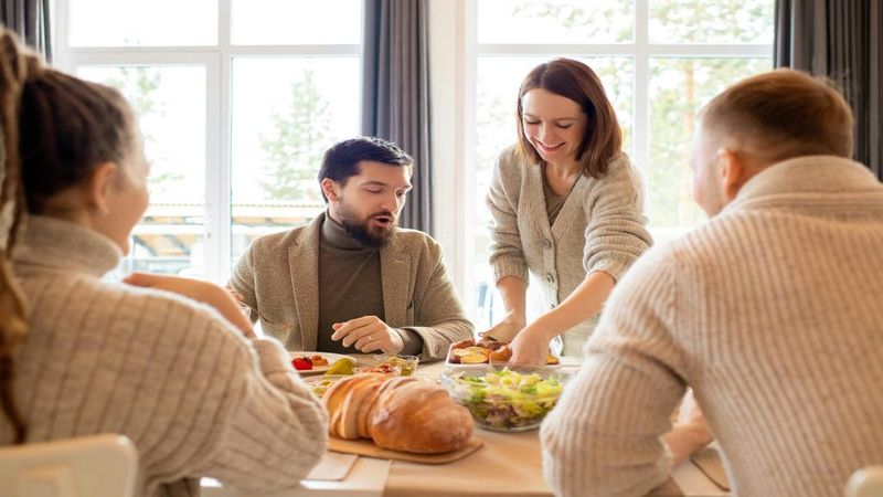 15. Wait for everyone to be served before eating (when possible).